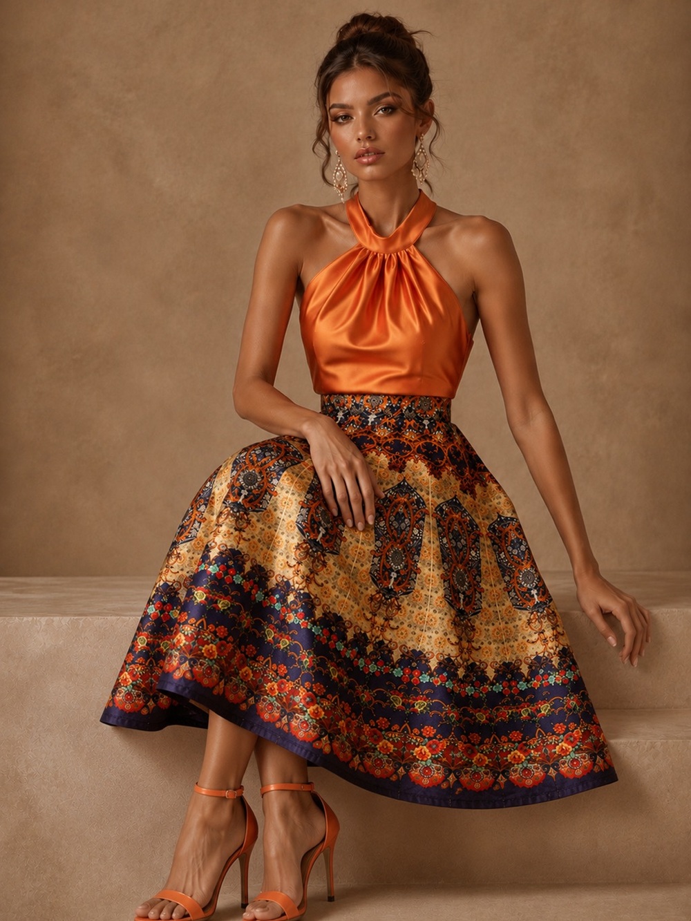 Baroque-Inspired Statement Skirt - Size Small
